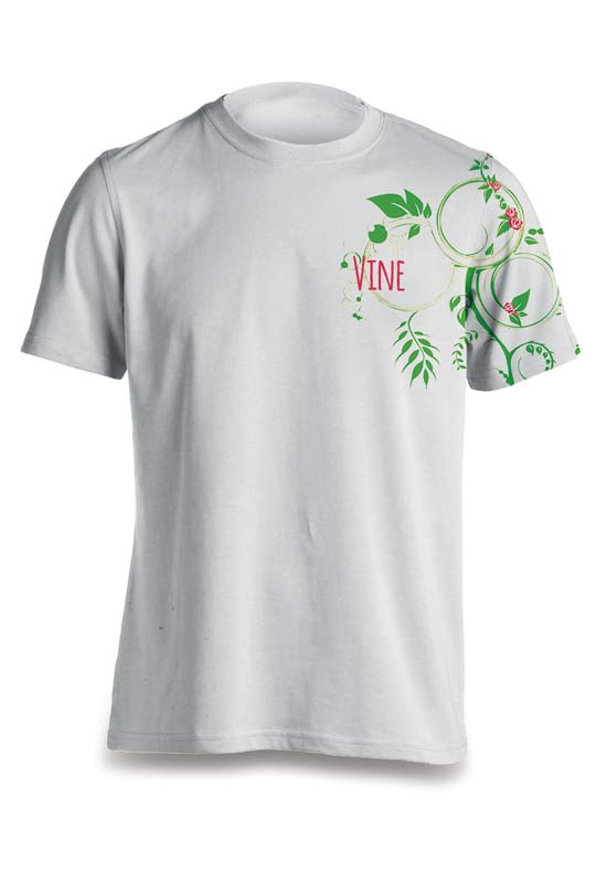 Dye sublimated Tee T-shirt printed in Santa Barbara